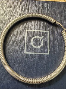 QVC Silver-Tone Coiled Hoop Earrings